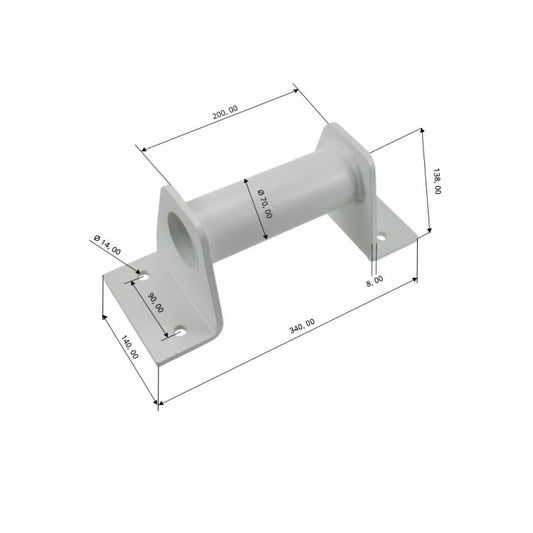 Vertikaltuchaufhängung zur Direktmontage an der Decke