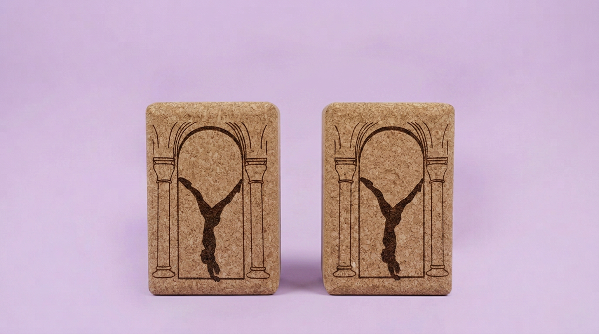 personalized Handstand blocks cork