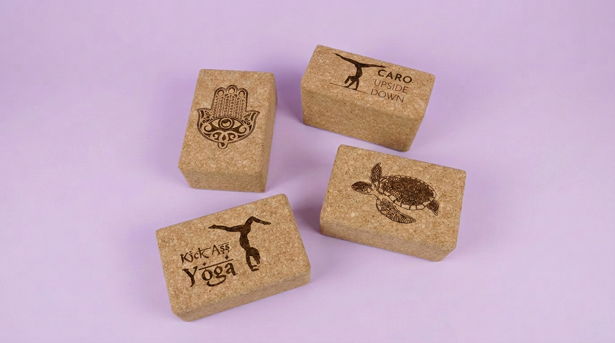 personalized Handstand blocks cork