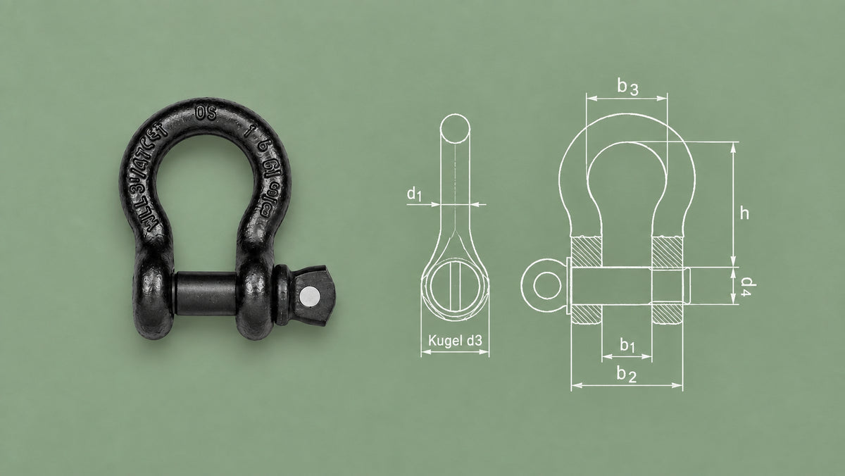 Shackle with screw bolts