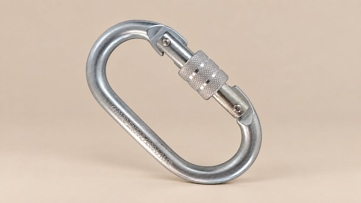 Stahl Karabiner mit Schraubsicherung
