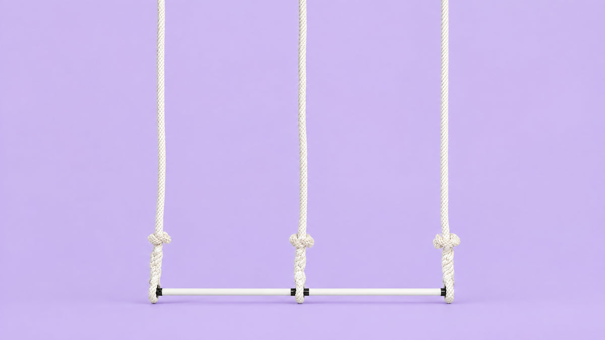 Double trapeze, 2 x 55 cm wide, 2.50 meter rope length 