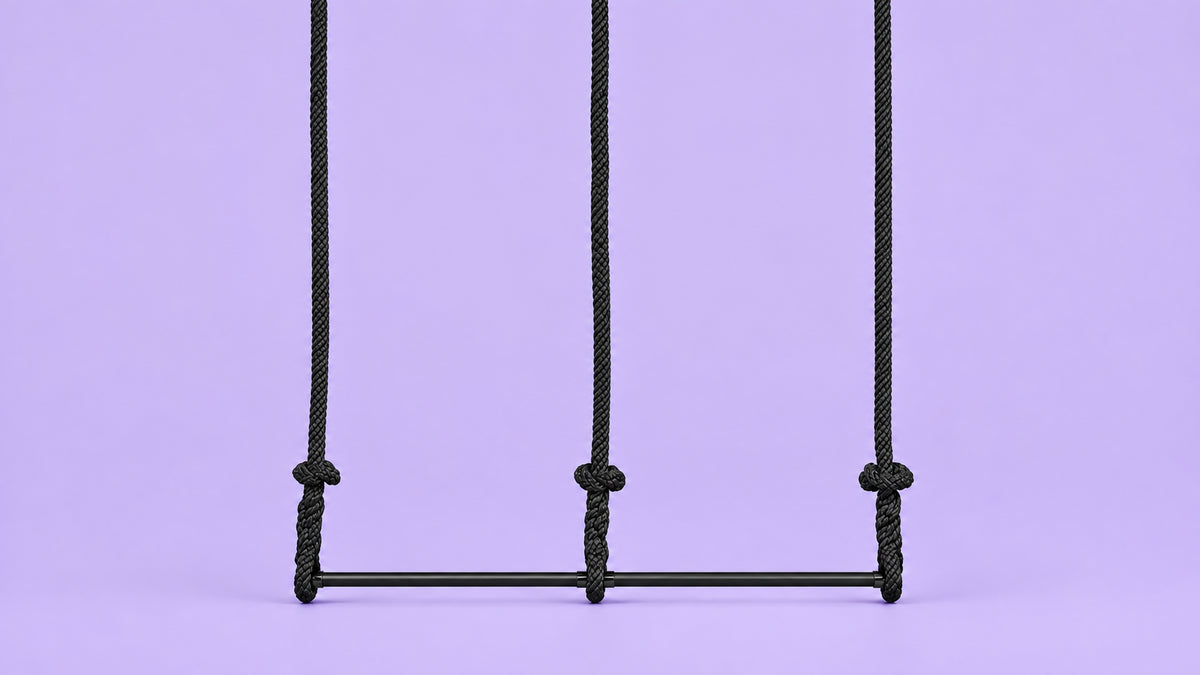 Doppel Trapez, 2 x 55 cm breit, 2,50 Meter Seillänge