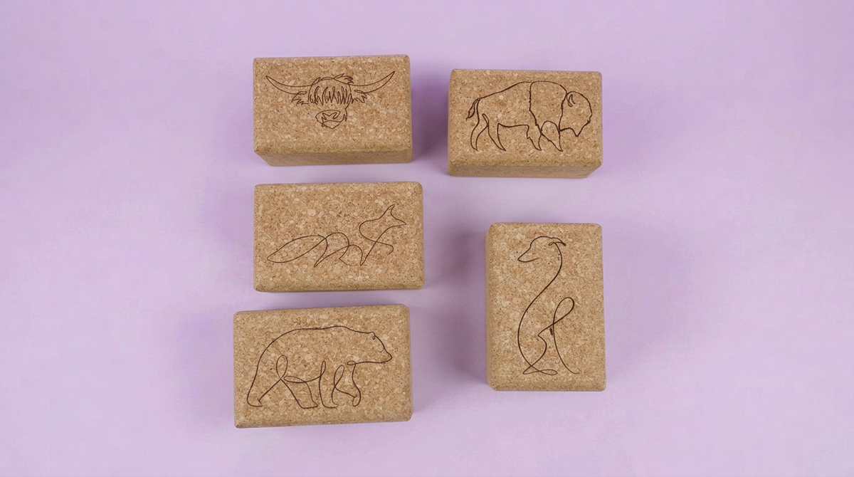 personalized Handstand blocks cork 