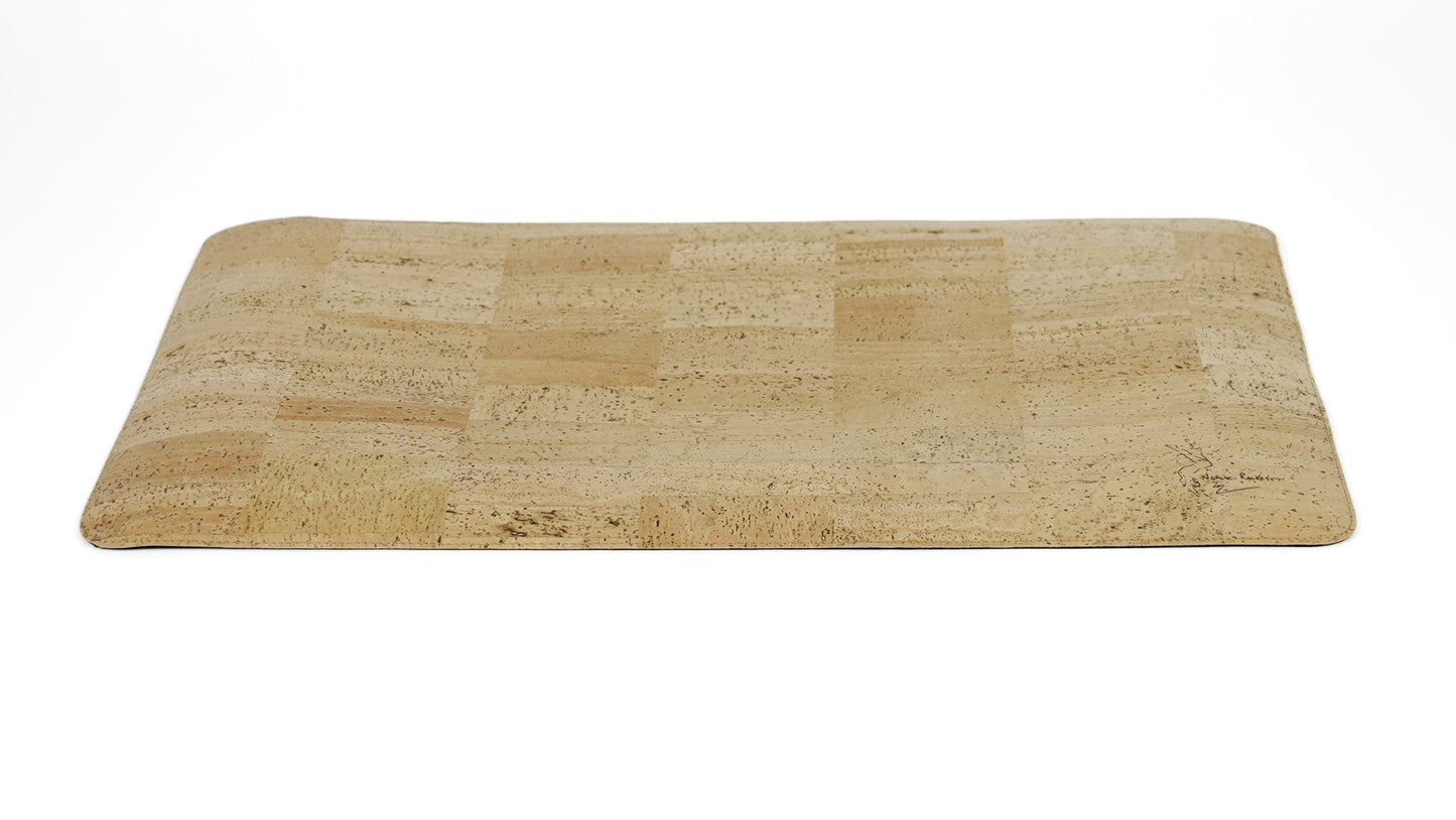 Natalie's handstand mat made of natural cork