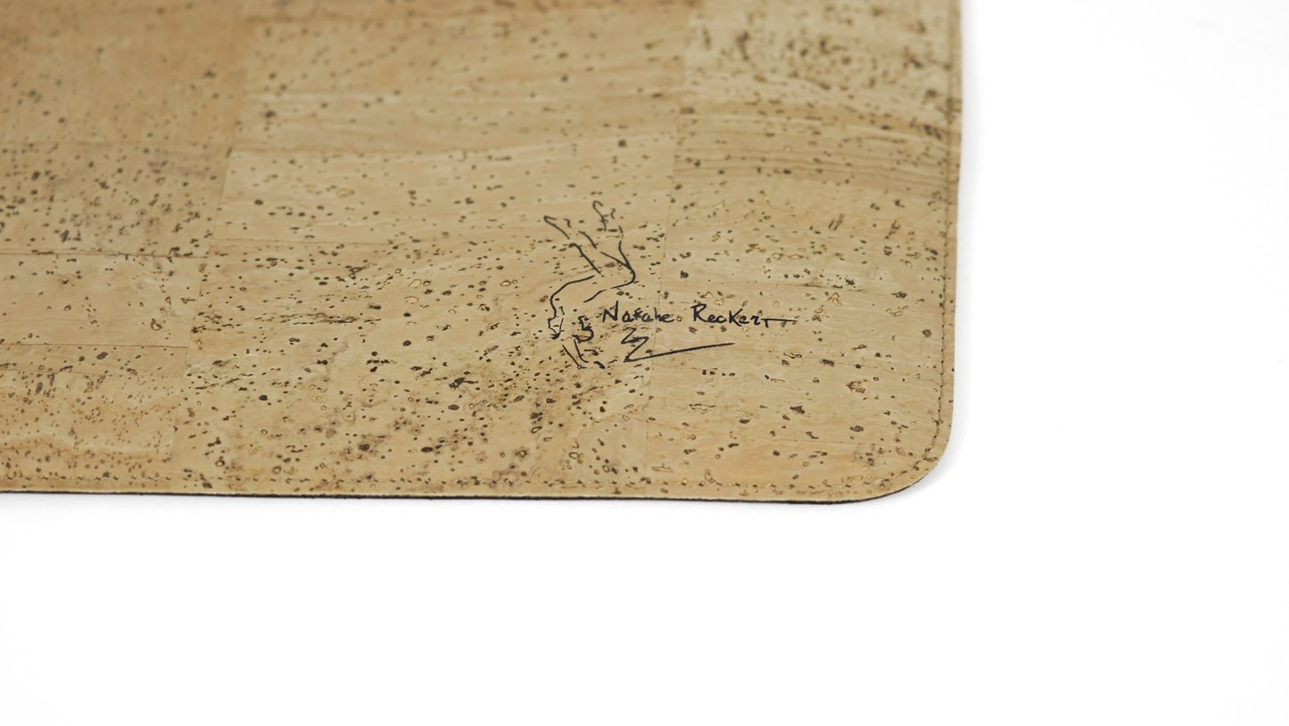 Natalie's handstand mat made of natural cork