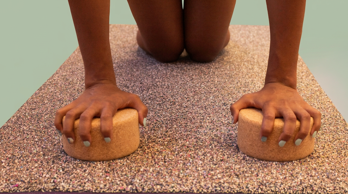 Yoga mat recycled rubber cork