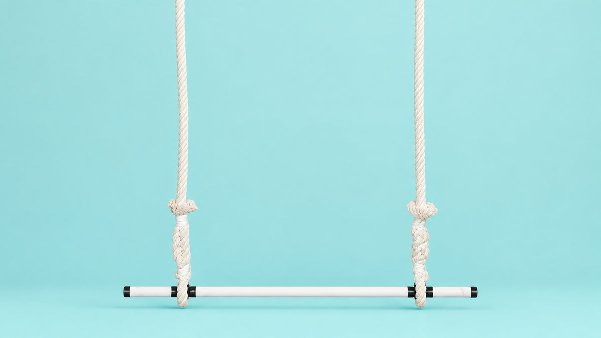 Duo trapeze, 85 cm wide, 2.50 meter rope length 