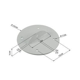 Universal wall and ceiling mount bracket round